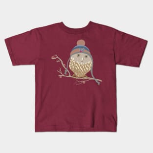 Winter owl Kids T-Shirt